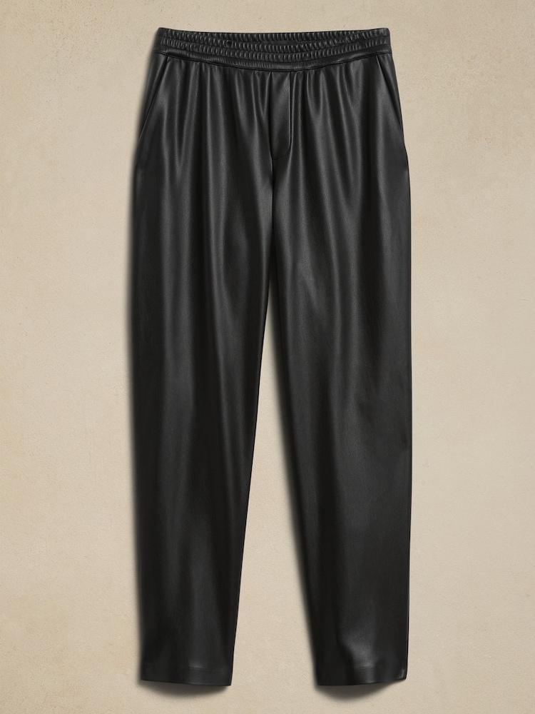 Banana Republic Black Black Faux Leather Trousers - Image 5 of 5 Banana Republic Black Black Faux Leather Trousers - Image 5 of 5