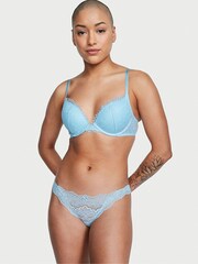 Victoria's Secret Blue Topaz Lace Push Up Bra - Image 3 of 4
