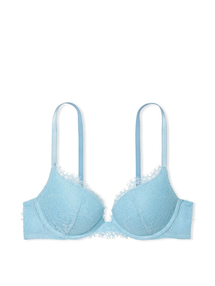 Victoria's Secret Blue Topaz Lace Push Up Bra - Image 4 of 4