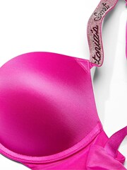 Victoria's Secret Fuchsia Frenzy Pink Smooth Shine Strap Push Up Bra - Image 4 of 4