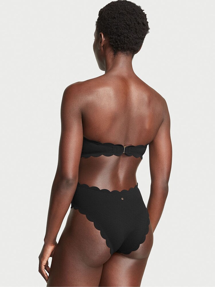 Victoria's Secret Black Scallop Bandeau Swimsuit - Image 2 of 2