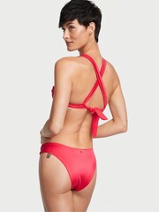 Victoria's Secret Wild Strawberry Pink Twist Multiway Halterneck Bikini Top - Image 2 of 3