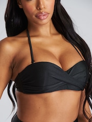 South Beach Black Twist Bandeau Bikini Set - Image 4 of 5