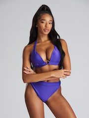 South Beach Purple Moulded Cup Bikini with Ring and High Waist Brief - Image 2 of 4