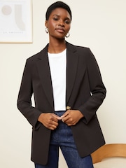 Love & Roses Black Relaxed Single Breasted Blazer - Image 1 of 4