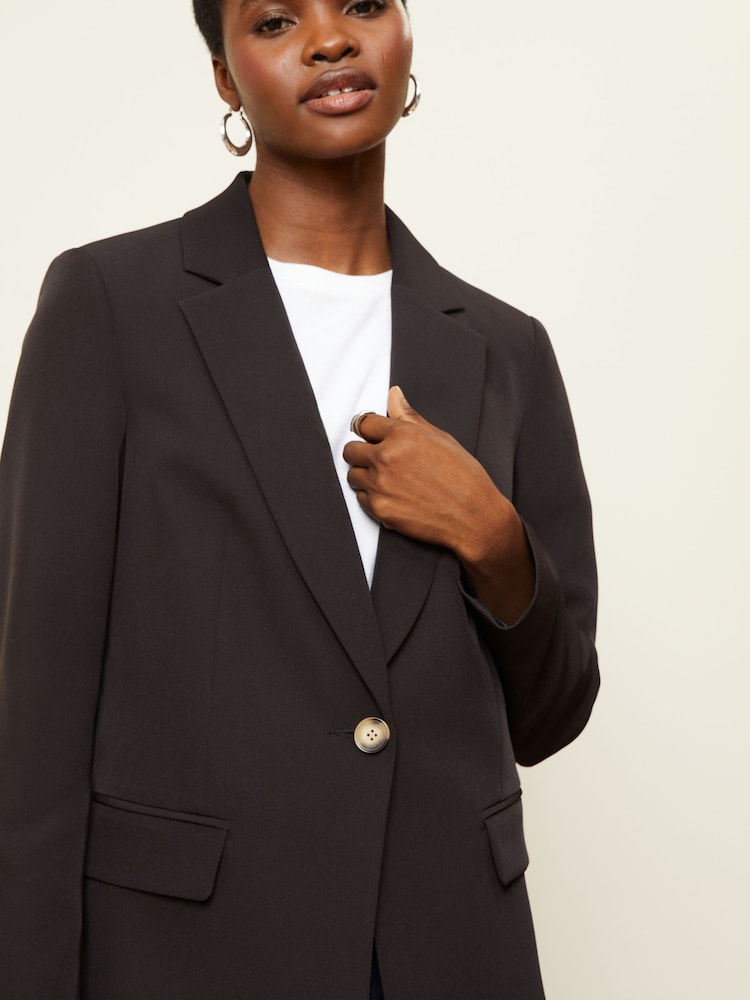Love & Roses Black Relaxed Single Breasted Blazer - Image 2 of 4