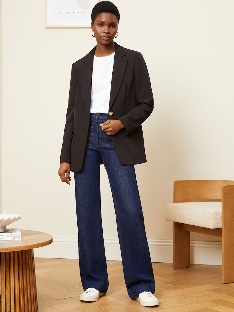 Love & Roses Black Relaxed Single Breasted Blazer - Image 4 of 4