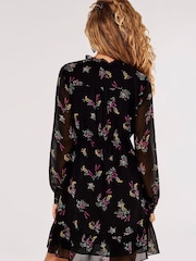 Apricot Black Multi Floral Bunches Ditsy Ruffle Dress - Image 2 of 4