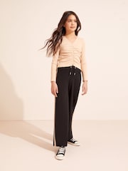 Lipsy Black Side Stripe Wide Leg Trousers - Image 4 of 4