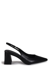 Linzi Black Elizabeth Slingback Court Shoe With Block Heel - Image 2 of 4