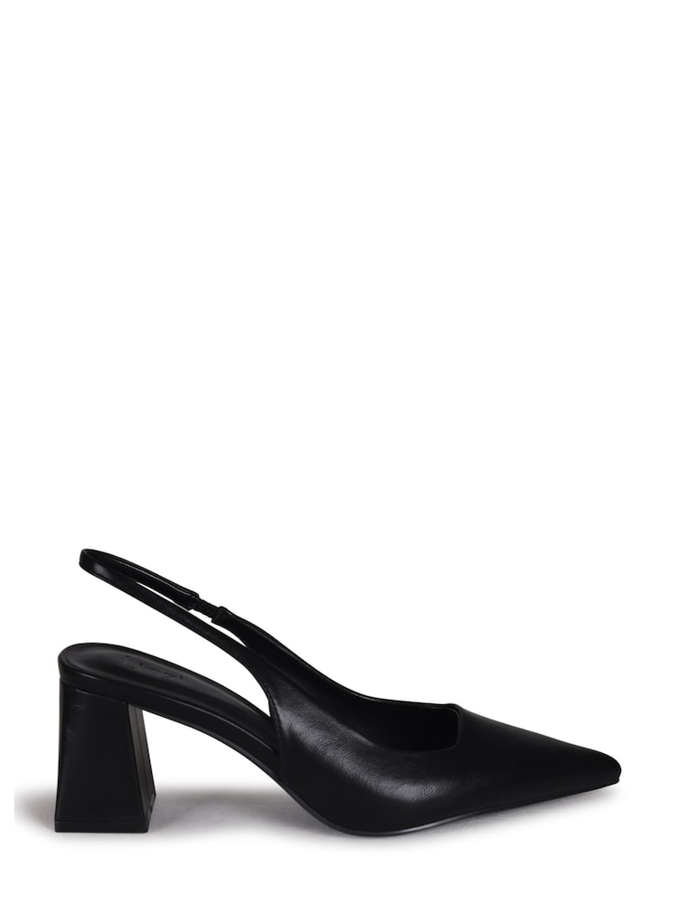 Linzi Black Elizabeth Slingback Court Shoe With Block Heel - Image 2 of 4