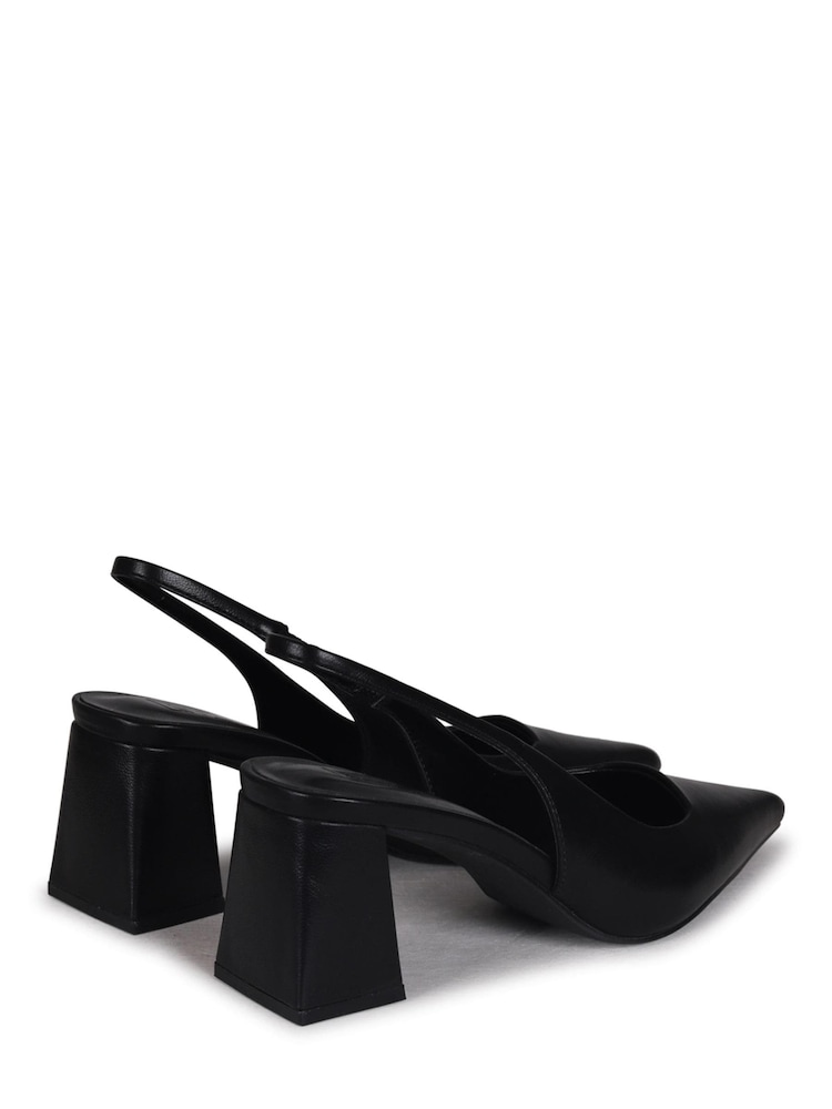 Linzi Black Elizabeth Slingback Court Shoe With Block Heel - Image 4 of 4