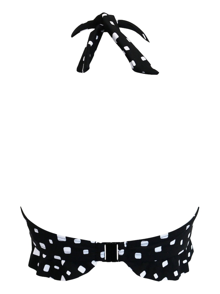 Pour Moi Black Halter Cascade Bikini Top - Image 5 of 5