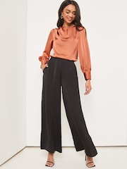 Lipsy Pink Shoulder Button Detail Long Sleeve Top - Image 3 of 4