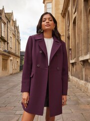 Love & Roses Purple Premium Double Breasted Dolly Coat - Image 1 of 4