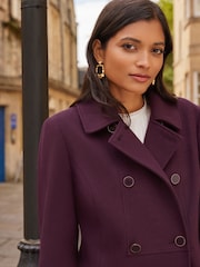 Love & Roses Purple Premium Double Breasted Dolly Coat - Image 2 of 4