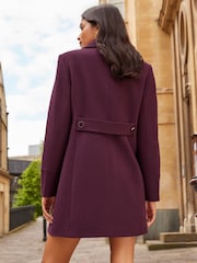 Love & Roses Purple Premium Double Breasted Dolly Coat - Image 4 of 4