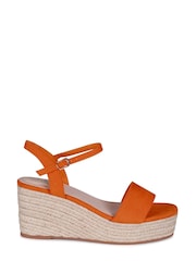 Orange - Linzi Illusion Schuhe mit Keilabsatz, Seildesign und Plateausohle - Bild 2 von 4