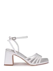 Linzi White Aronia Strappy Heeled Sandal With Block Heel - Image 2 of 4