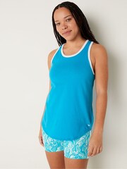 Victoria's Secret PINK Bright Marine Blue Everyday Ringer Tank - Image 1 of 1