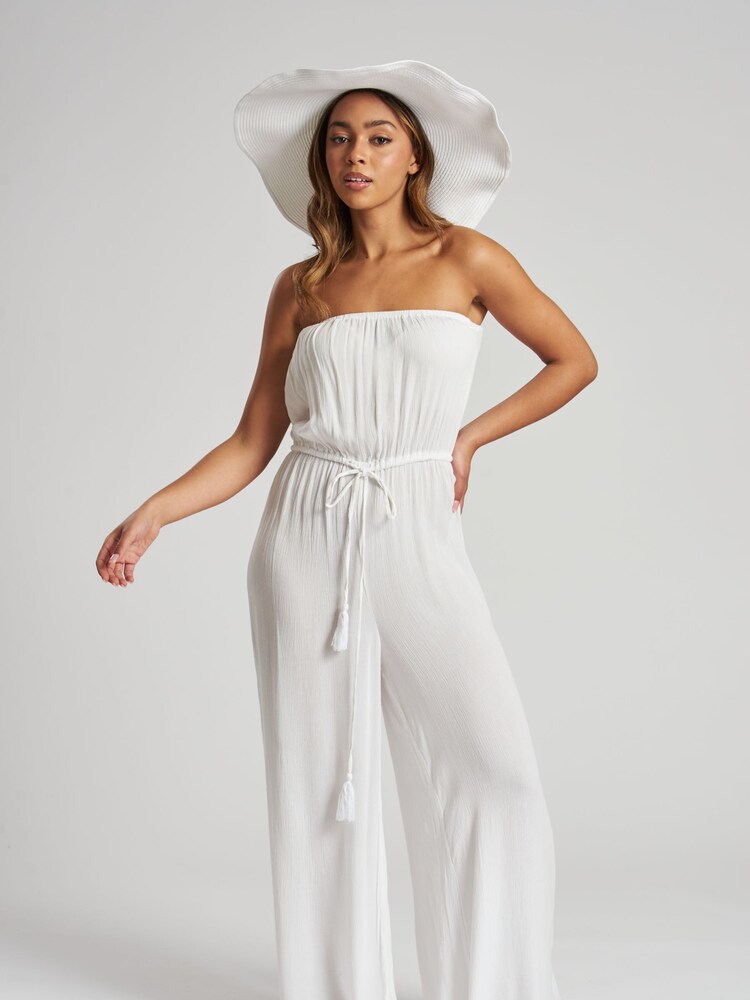 South Beach White Wide Brim Floppy Hat - Image 2 of 4