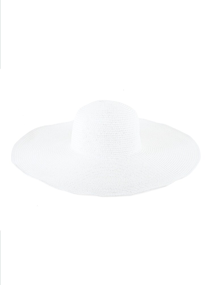 South Beach White Wide Brim Floppy Hat - Image 4 of 4