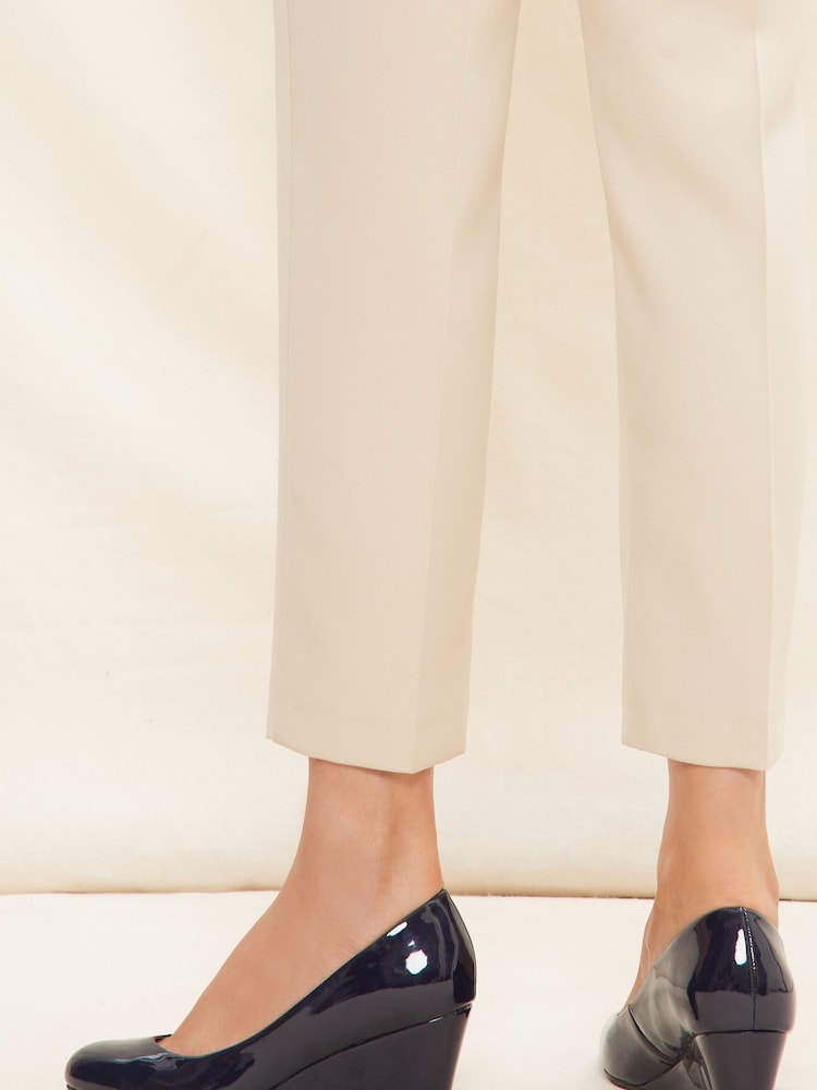 Friends Like These Navy Wide FIt Patent Wedge Court Shoes - Image 2 of 3 Friends Like These Navy Wide FIt Patent Wedge Court Shoes - Image 2 of 3