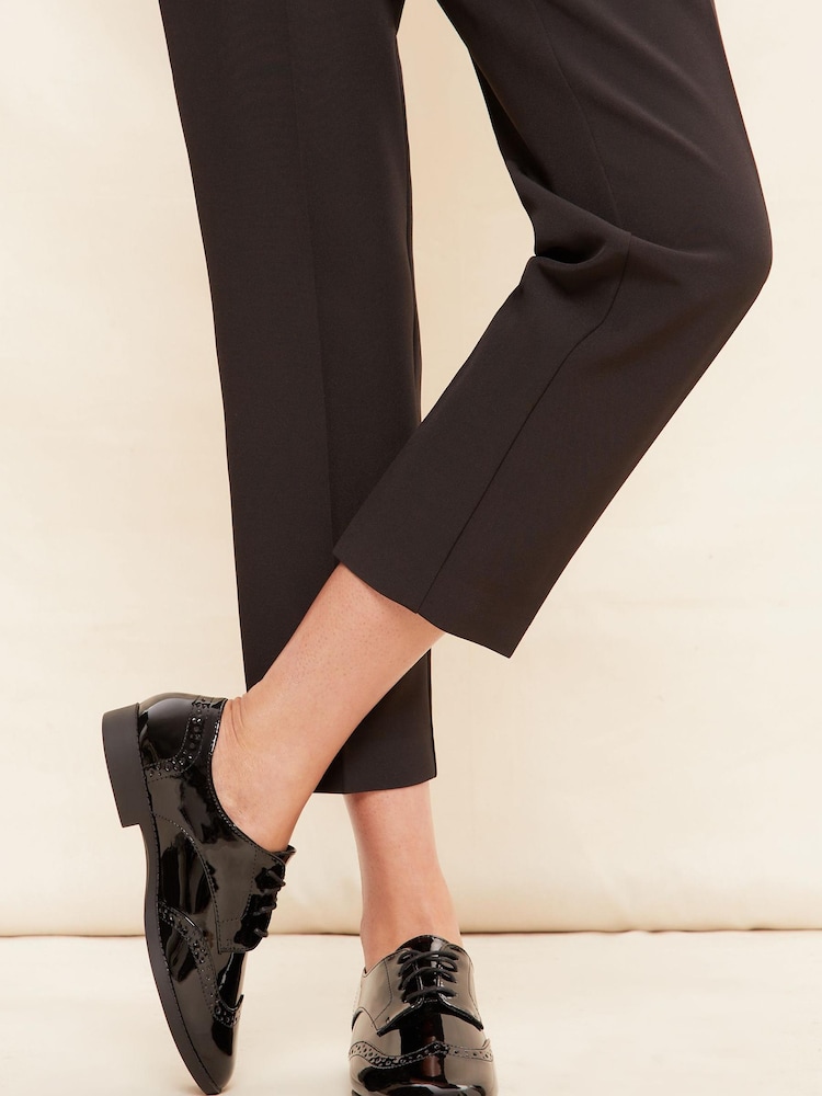 Friends Like These Black Patent Lace Up Brogue Shoes - Image 1 of 4