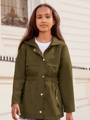 Lipsy Khaki Green Lightweight Rain Coat (3yrs-16yrs) - Image 1 of 3