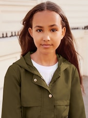 Lipsy Khaki Green Lightweight Rain Coat (3yrs-16yrs) - Image 3 of 3