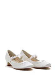 Rainbow Club White Maisie Satin Bridesmaid  Shoes - Kids - Image 3 of 5