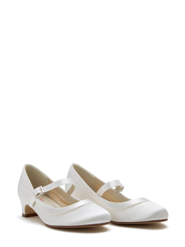 Rainbow Club White Maisie Satin Bridesmaid  Shoes - Kids - Image 3 of 5