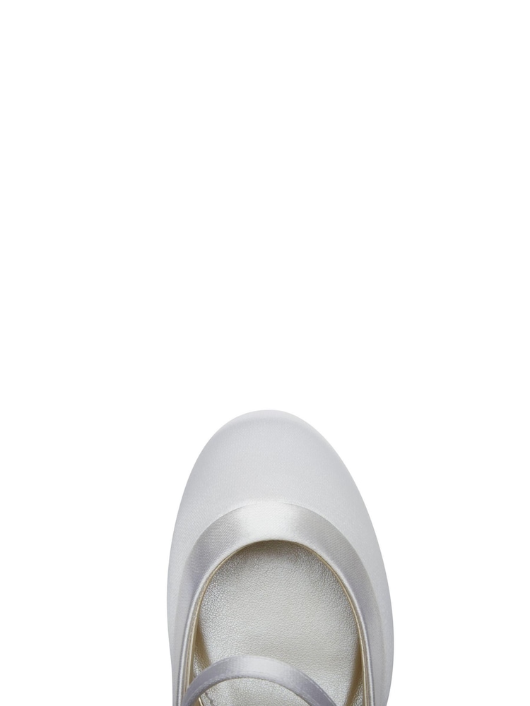 Rainbow Club White Maisie Satin Bridesmaid  Shoes - Kids - Image 5 of 5