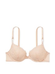 Victoria's Secret Champagne Nude Sexy Tee Posey Lace Push-Up Bra - Image 3 of 4