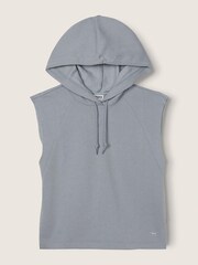 Victoria's Secret PINK Grey Oasis Cropped Sleeveless Hoodie - Image 4 of 4