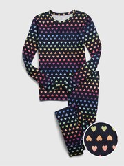 Gap Blue Graphic Heart Print Long Sleeve Pyjamas - Image 1 of 7
