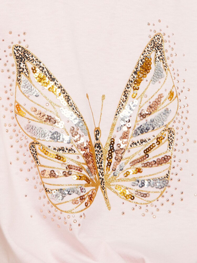 Lipsy Pink butterfly Graphic TShirt - Image 4 of 4 Lipsy Pink butterfly Graphic TShirt - Image 4 of 4