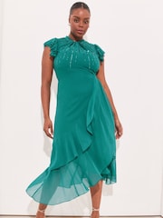 Lipsy Ausgestelltes Midikleid mit Verzierung - Bild 1 von 4