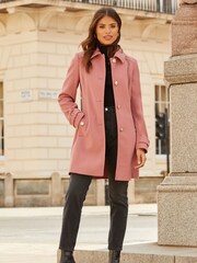 Lipsy Pink Petite Princess Military A Line Coat - Image 3 of 4