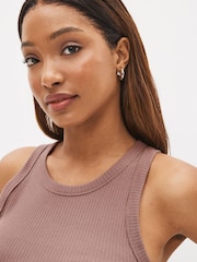 Gap Brown High Neck Vest Tank Top - Image 3 of 4