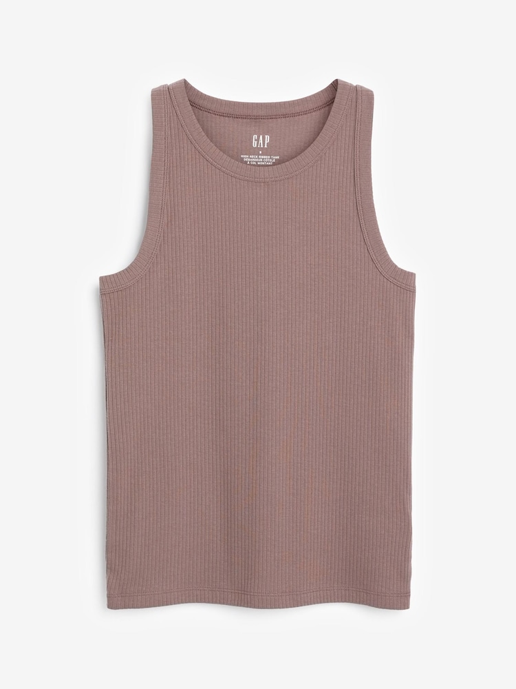 Gap Brown High Neck Vest Tank Top - Image 4 of 4