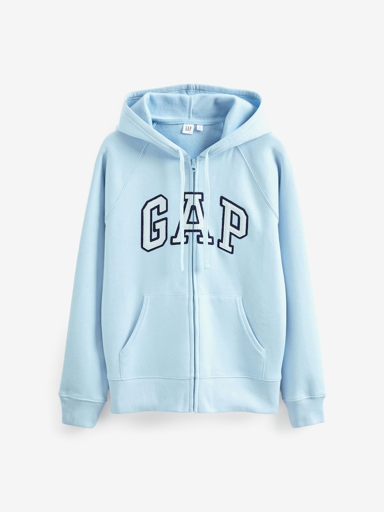 Gap Blue Logo Zip Up Hoodie - Image 3 of 3