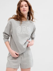Gap Light Grey Logo Crew Neck Sweatshirt - Image 1 of 7