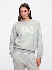 Gap Light Grey Logo Crew Neck Sweatshirt - Image 3 of 7