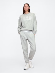 Gap Light Grey Logo Crew Neck Sweatshirt - Image 5 of 7