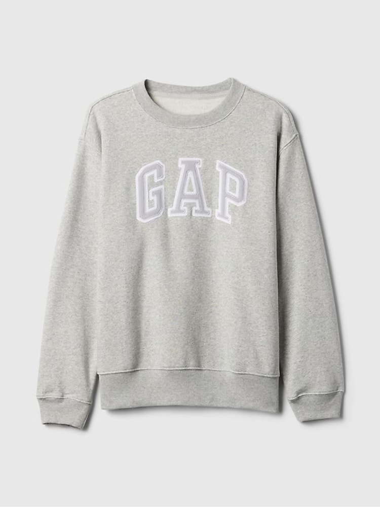 Gap Light Grey Logo Crew Neck Sweatshirt - Image 7 of 7