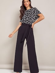 Friends Like These Black Spot Short Sleeve Batwing Summer Jumpsuit - Image 3 of 4