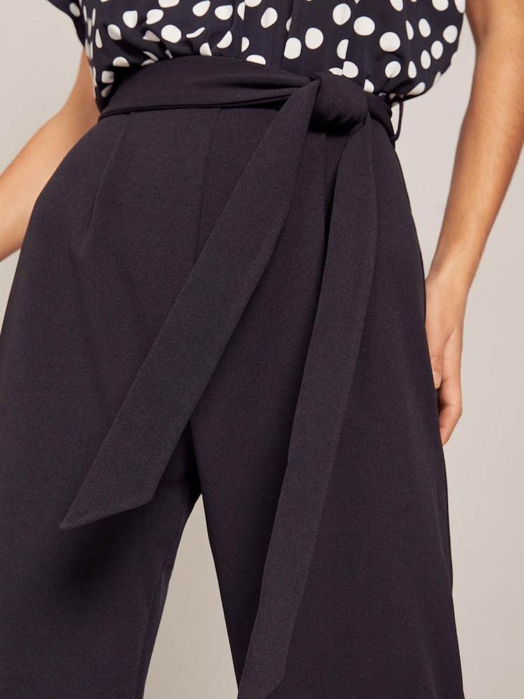 Friends Like These Black Spot Short Sleeve Batwing Summer Jumpsuit - Image 4 of 4 Friends Like These Black Spot Short Sleeve Batwing Summer Jumpsuit - Image 4 of 4