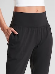 Черный - Athleta Salutation завышенная талия Pocket Yoga Joggers - Изображение 7 из 8