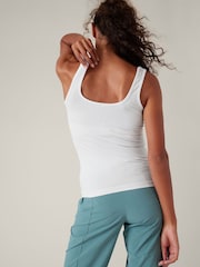 Athleta White Scoop Neck Seamless Tank Top - Image 2 of 6